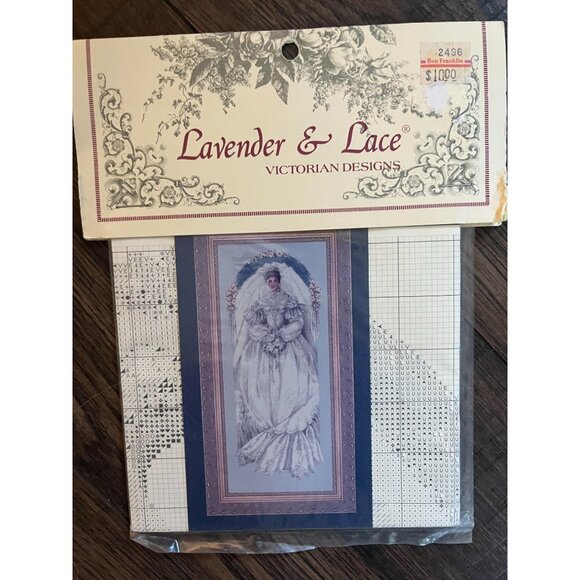 Lavender & Lace WHITE LACE Cross Stitch Pattern LL40 NIP - Picture 1 of 2